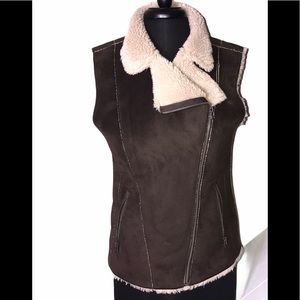 Graham & Spencer Faux Suede Moto Vest Size M ((A))